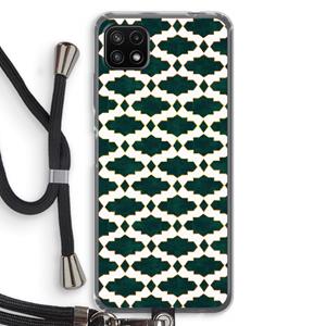 CaseCompany Moroccan tiles: Samsung Galaxy A22 5G Transparant Hoesje met koord