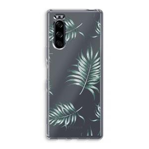 CaseCompany Simple leaves: Sony Xperia 5 Transparant Hoesje