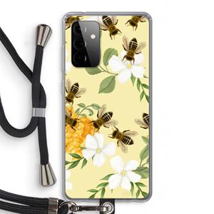 CaseCompany No flowers without bees: Samsung Galaxy A72 5G Transparant Hoesje met koord