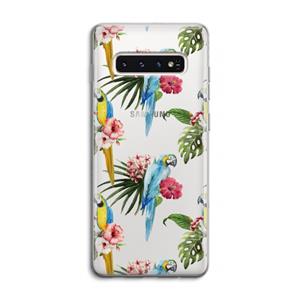CaseCompany Kleurrijke papegaaien: Samsung Galaxy S10 4G Transparant Hoesje