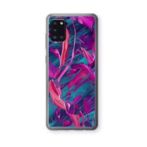 CaseCompany Pink Clouds: Samsung Galaxy A31 Transparant Hoesje