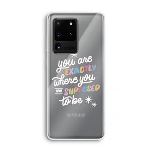 CaseCompany Right Place: Samsung Galaxy S20 Ultra Transparant Hoesje