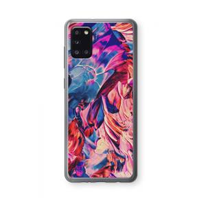 CaseCompany Pink Orchard: Samsung Galaxy A31 Transparant Hoesje