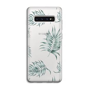 CaseCompany Simple leaves: Samsung Galaxy S10 4G Transparant Hoesje