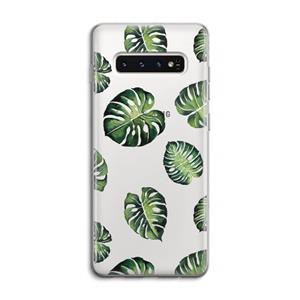 CaseCompany Tropische bladeren: Samsung Galaxy S10 4G Transparant Hoesje
