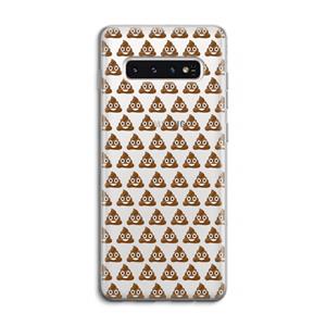 CaseCompany Poop emoji: Samsung Galaxy S10 4G Transparant Hoesje