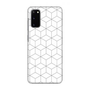 CaseCompany Zwart-witte kubussen: Volledig geprint Samsung Galaxy S20 Hoesje
