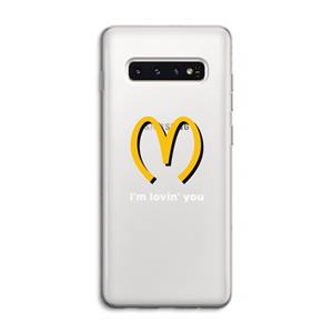 CaseCompany I'm lovin' you: Samsung Galaxy S10 4G Transparant Hoesje