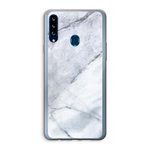 CaseCompany Witte marmer: Samsung Galaxy A20s Transparant Hoesje