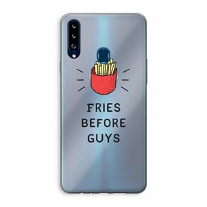 CaseCompany Fries before guys: Samsung Galaxy A20s Transparant Hoesje