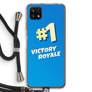 CaseCompany Victory Royale: Samsung Galaxy A22 5G Transparant Hoesje met koord