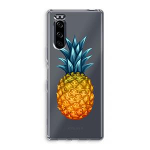 CaseCompany Grote ananas: Sony Xperia 5 Transparant Hoesje