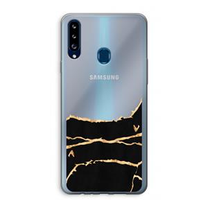 CaseCompany Gouden marmer: Samsung Galaxy A20s Transparant Hoesje