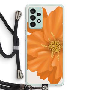 CaseCompany Orange Ellila flower: Samsung Galaxy A52s 5G Transparant Hoesje met koord