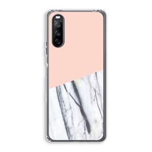 CaseCompany A touch of peach: Sony Xperia 10 III Transparant Hoesje