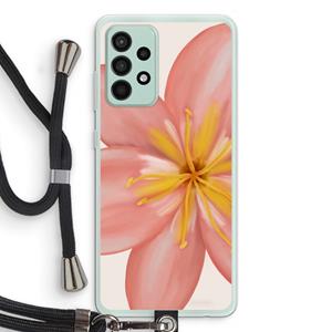 CaseCompany Pink Ellila Flower: Samsung Galaxy A52s 5G Transparant Hoesje met koord