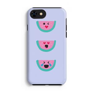 CaseCompany Smiley watermeloen: iPhone 8 Tough Case