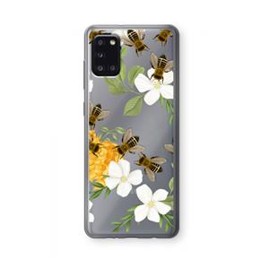 CaseCompany No flowers without bees: Samsung Galaxy A31 Transparant Hoesje