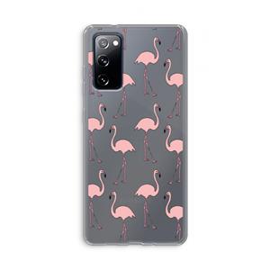 CaseCompany Anything Flamingoes: Samsung Galaxy S20 FE / S20 FE 5G Transparant Hoesje
