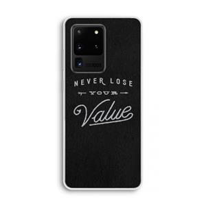 CaseCompany Never lose your value: Samsung Galaxy S20 Ultra Transparant Hoesje