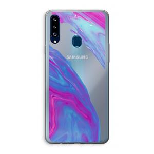 CaseCompany Zweverige regenboog: Samsung Galaxy A20s Transparant Hoesje