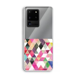 CaseCompany Gekleurde driehoekjes: Samsung Galaxy S20 Ultra Transparant Hoesje