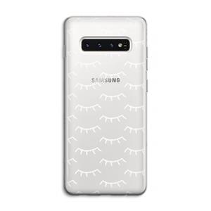 CaseCompany Wimpers: Samsung Galaxy S10 4G Transparant Hoesje