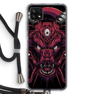 CaseCompany Hell Hound and Serpents: Samsung Galaxy A22 5G Transparant Hoesje met koord