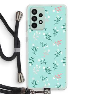 CaseCompany Small white flowers: Samsung Galaxy A52s 5G Transparant Hoesje met koord