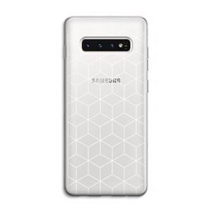 CaseCompany Zwart-witte kubussen: Samsung Galaxy S10 4G Transparant Hoesje