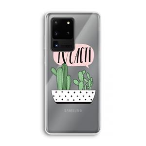 CaseCompany I love cacti: Samsung Galaxy S20 Ultra Transparant Hoesje