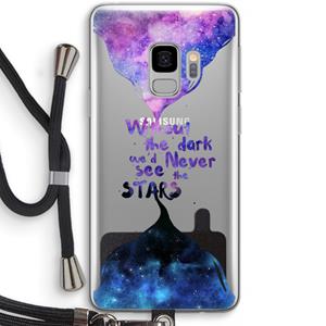 CaseCompany Stars quote: Samsung Galaxy S9 Transparant Hoesje met koord