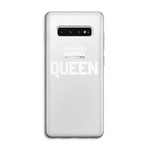 CaseCompany Queen zwart: Samsung Galaxy S10 4G Transparant Hoesje