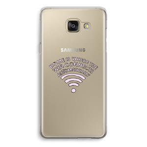 CaseCompany Home Is Where The Wifi Is: Samsung Galaxy A5 (2016) Transparant Hoesje