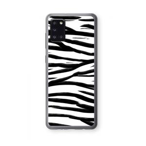 CaseCompany Zebra pattern: Samsung Galaxy A31 Transparant Hoesje