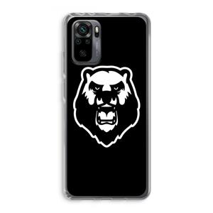CaseCompany Angry Bear (black): Xiaomi Redmi Note 10 Pro Transparant Hoesje