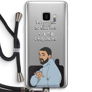 CaseCompany Hotline bling: Samsung Galaxy S9 Transparant Hoesje met koord