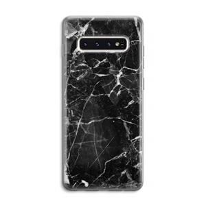 CaseCompany Zwart Marmer 2: Samsung Galaxy S10 4G Transparant Hoesje