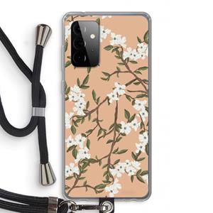 CaseCompany Blossoming spring: Samsung Galaxy A72 5G Transparant Hoesje met koord