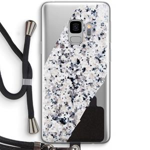 CaseCompany Gespikkelde marmer: Samsung Galaxy S9 Transparant Hoesje met koord
