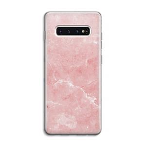 CaseCompany Roze marmer: Samsung Galaxy S10 4G Transparant Hoesje