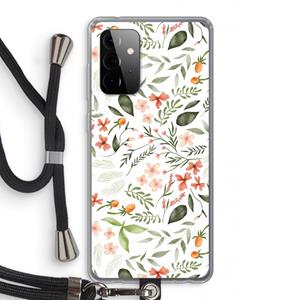 CaseCompany Sweet little flowers: Samsung Galaxy A72 5G Transparant Hoesje met koord