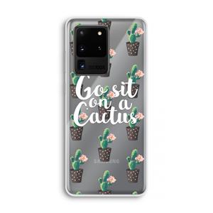 CaseCompany Cactus quote: Samsung Galaxy S20 Ultra Transparant Hoesje