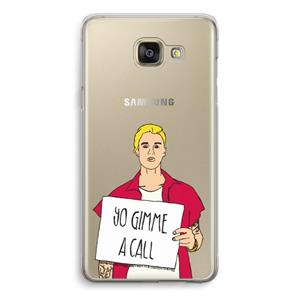 CaseCompany Gimme a call: Samsung Galaxy A5 (2016) Transparant Hoesje
