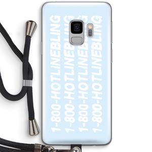 CaseCompany Hotline bling blue: Samsung Galaxy S9 Transparant Hoesje met koord