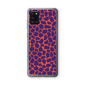 CaseCompany Purple Giraffe: Samsung Galaxy A31 Transparant Hoesje