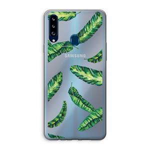 CaseCompany Lange bladeren: Samsung Galaxy A20s Transparant Hoesje