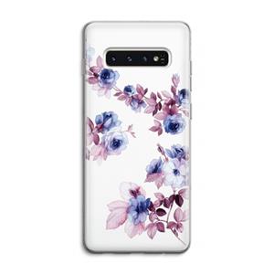 CaseCompany Waterverf bloemen: Samsung Galaxy S10 4G Transparant Hoesje