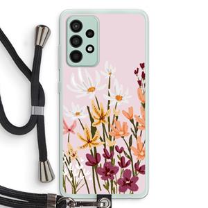 CaseCompany Painted wildflowers: Samsung Galaxy A52s 5G Transparant Hoesje met koord