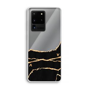 CaseCompany Gouden marmer: Samsung Galaxy S20 Ultra Transparant Hoesje